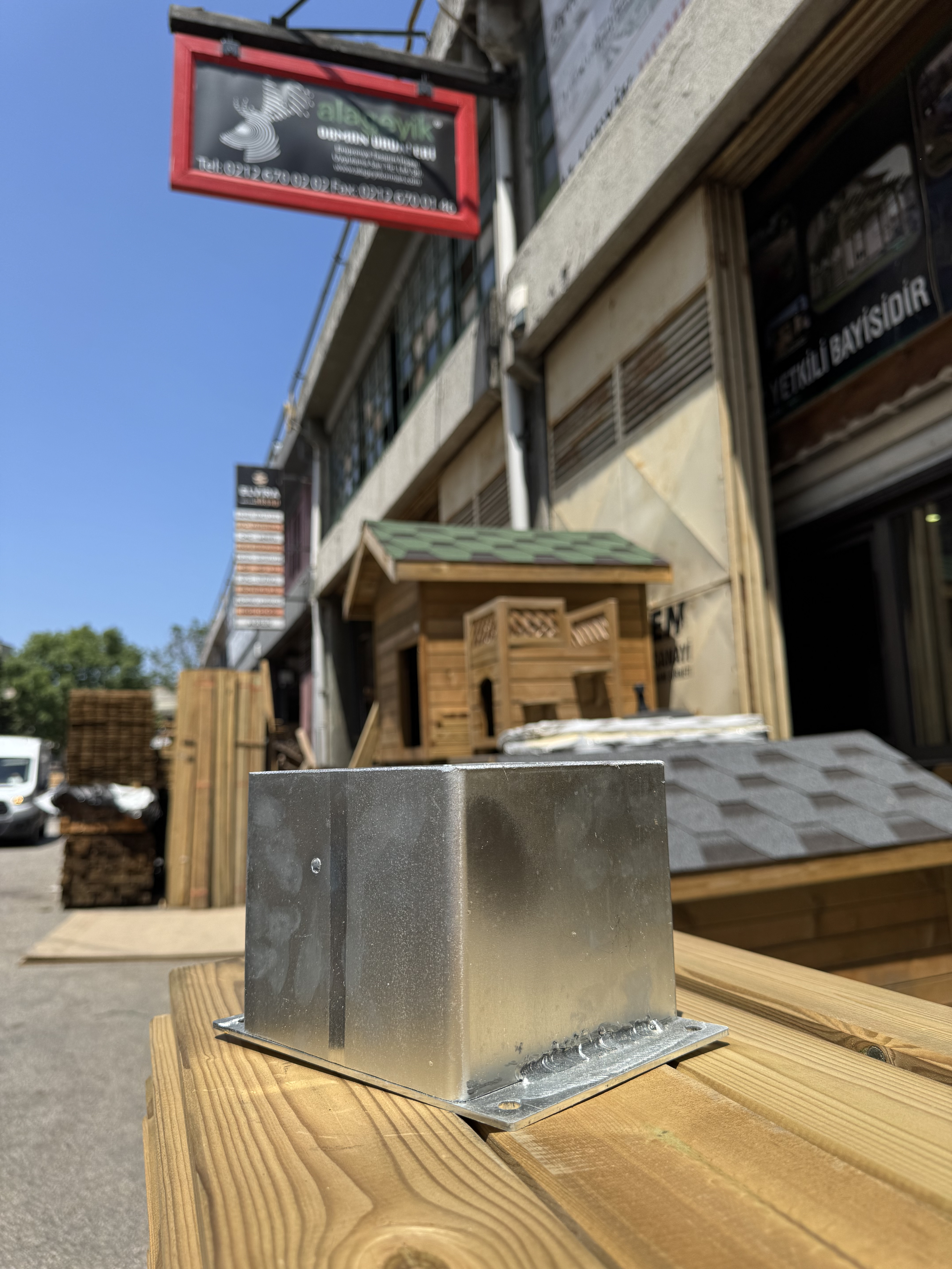 15x15 Galvanizli Kutu Ayak